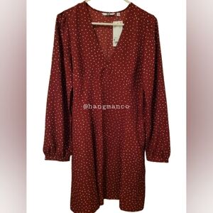 NWT Printed V Neck Long Sleeve Mini Dress from Uniqlo